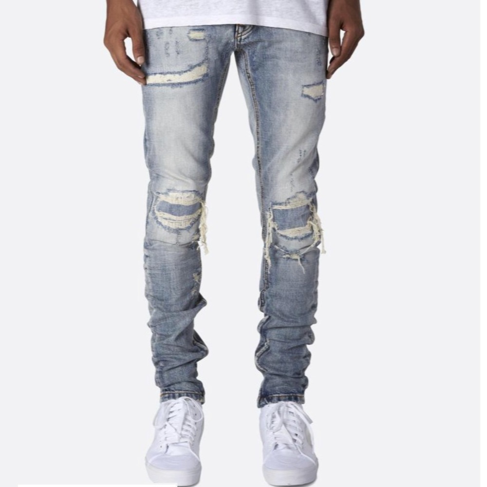 MNML Repaired Zipper Denim Jeans